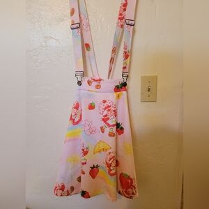 NWT Strawberry Shortcake Skater Skirt With Suspenders